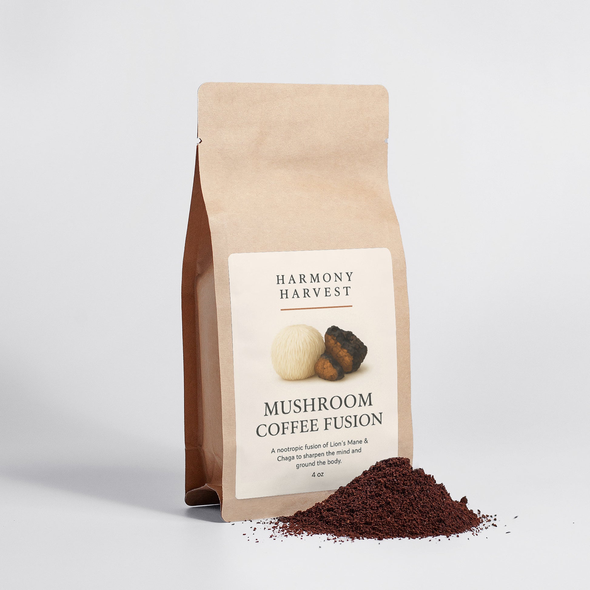 Mushroom Coffee Fusion - Lion’s Mane & Chaga 4oz