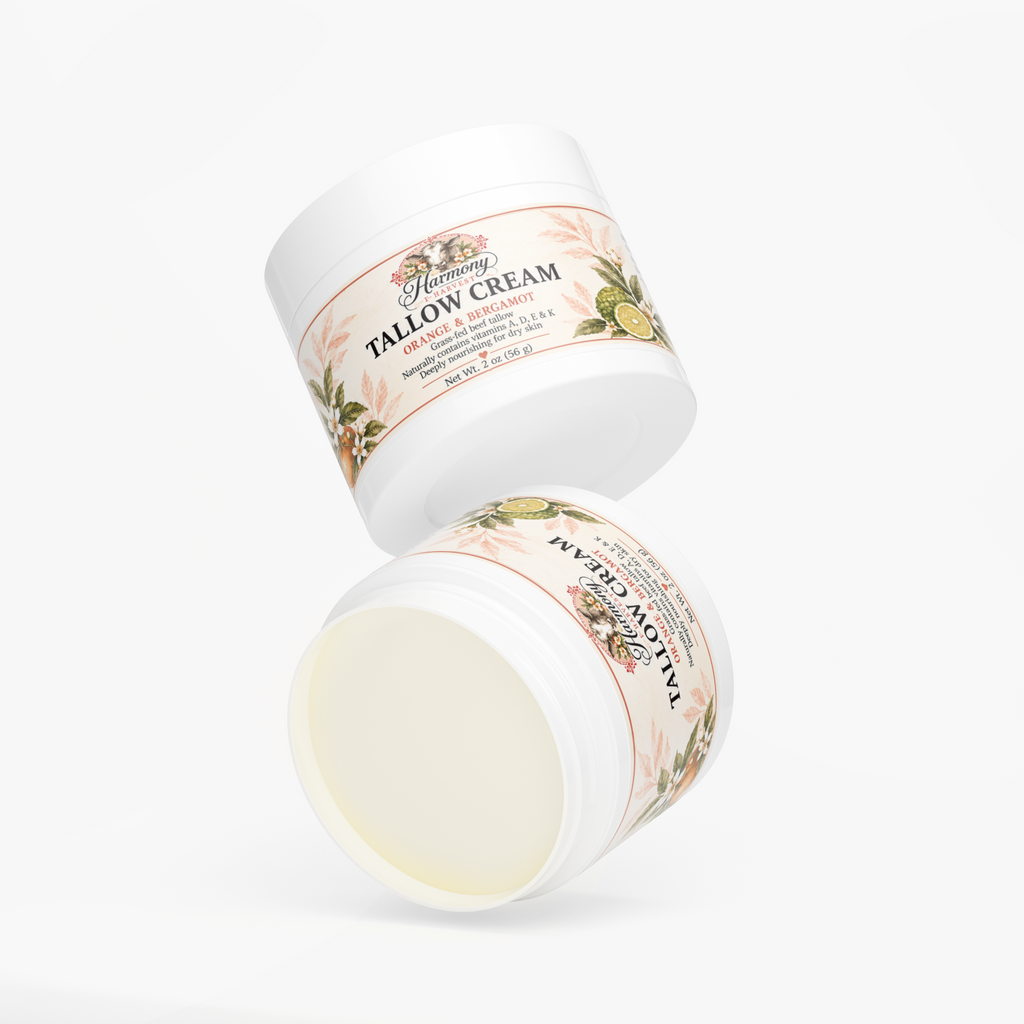 Tallow Cream: Orange & Bergamot Organic Daily Face & Body Moisturizer