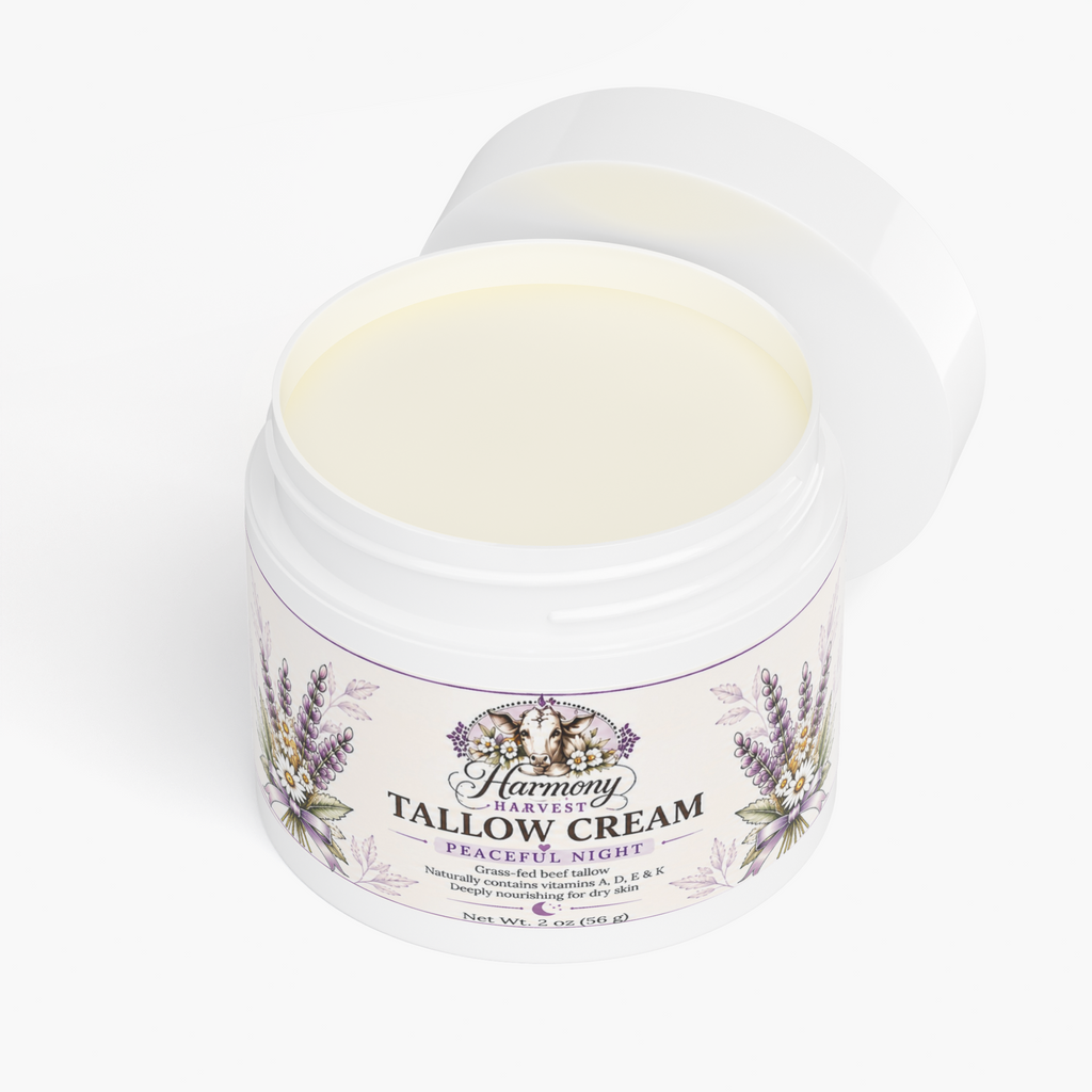 Ancient Healer - Peaceful Night: Grass-Fed Tallow Cream for Sensitive Skin (2 oz)