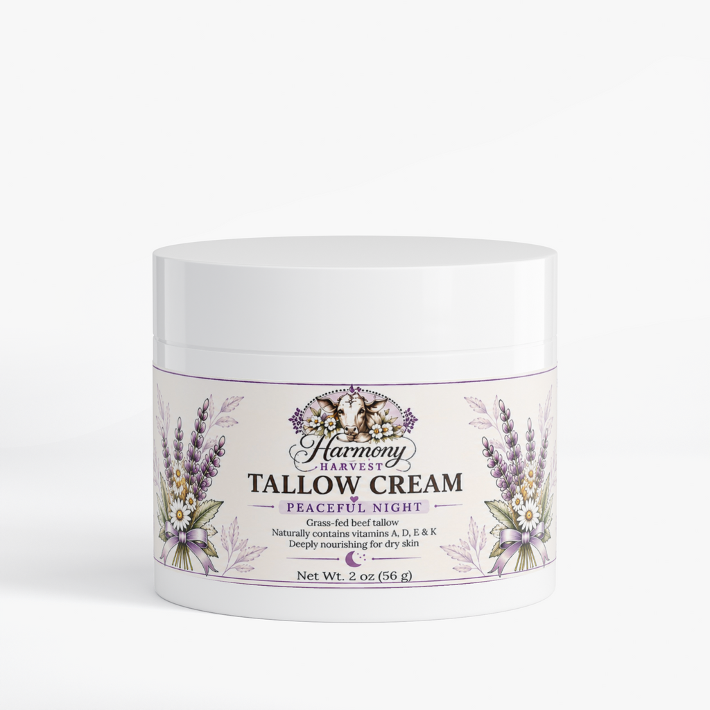 Ancient Healer - Peaceful Night: Grass-Fed Tallow Cream for Sensitive Skin (2 oz)