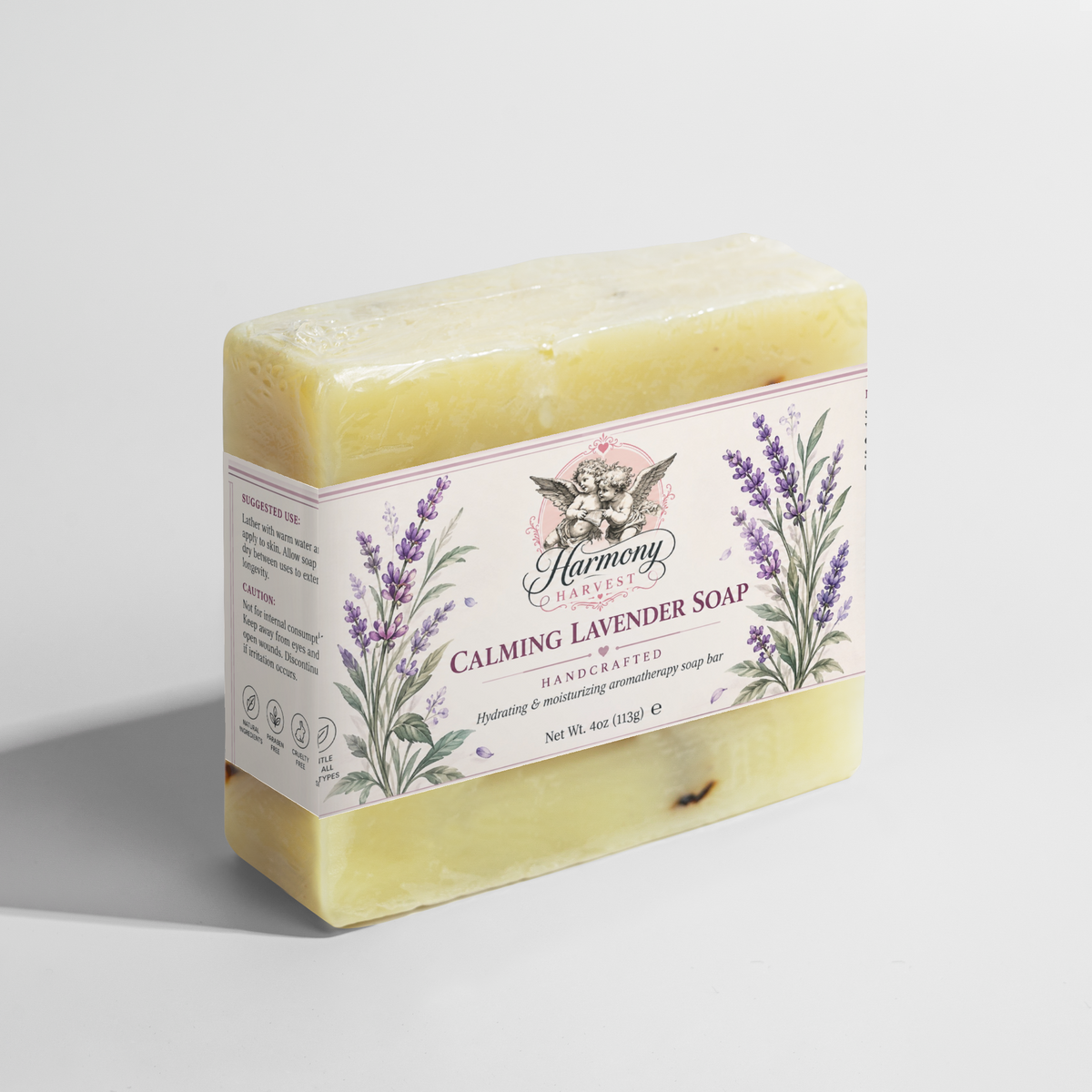 Gentle Night: Organic Lavender Cold-Processed Exfoliating Bar Soap (4 oz)