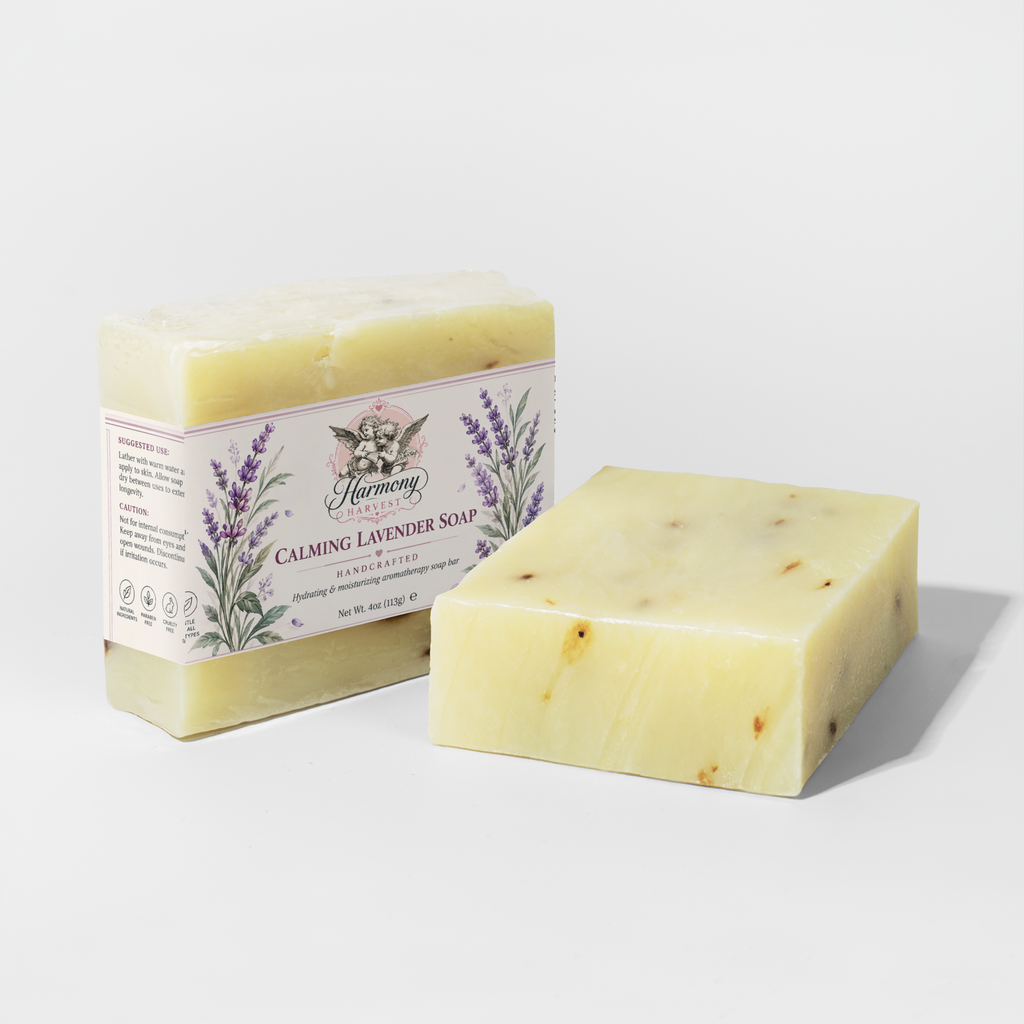 Gentle Night: Organic Lavender Cold-Processed Exfoliating Bar Soap (4 oz)