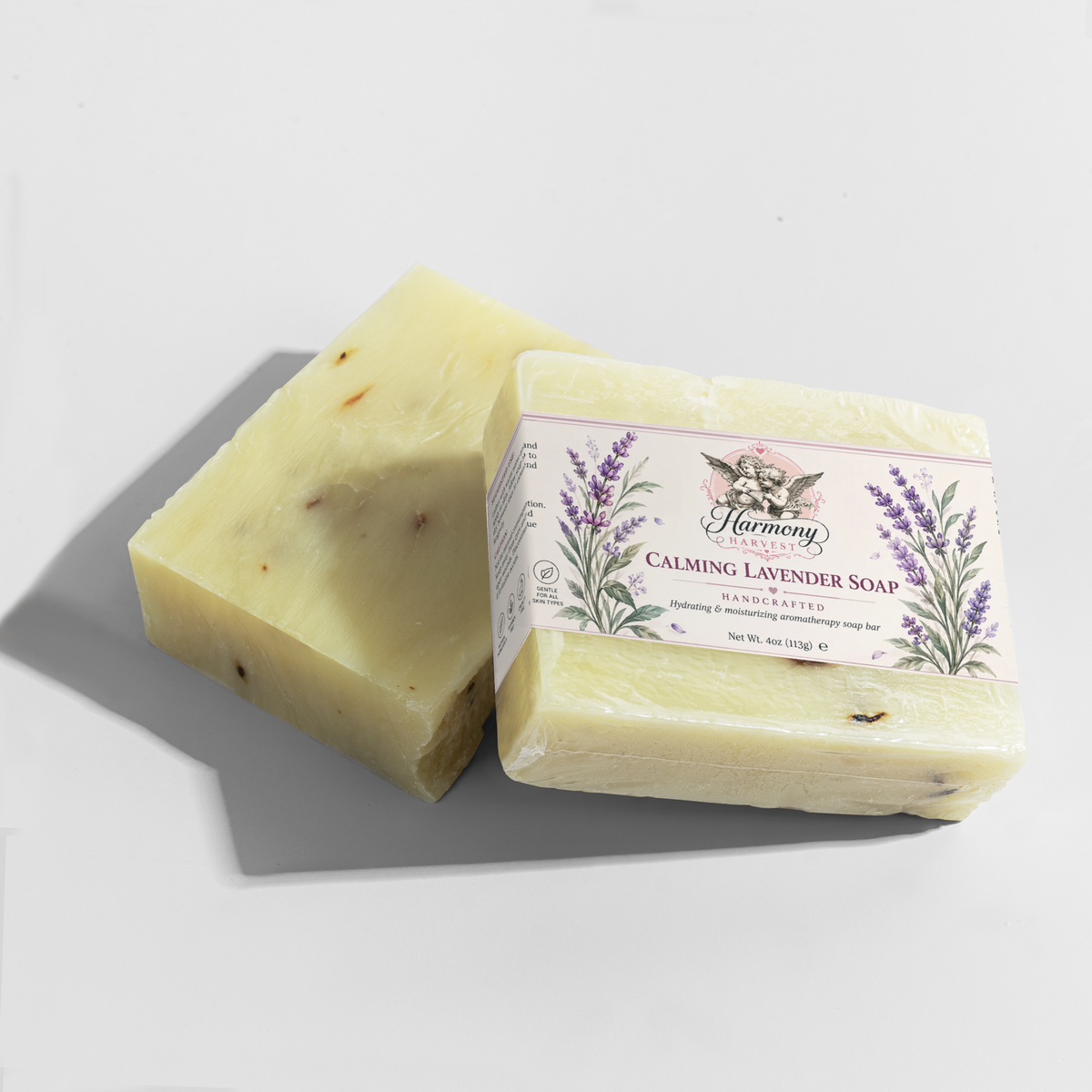 Gentle Night: Organic Lavender Cold-Processed Exfoliating Bar Soap (4 oz)