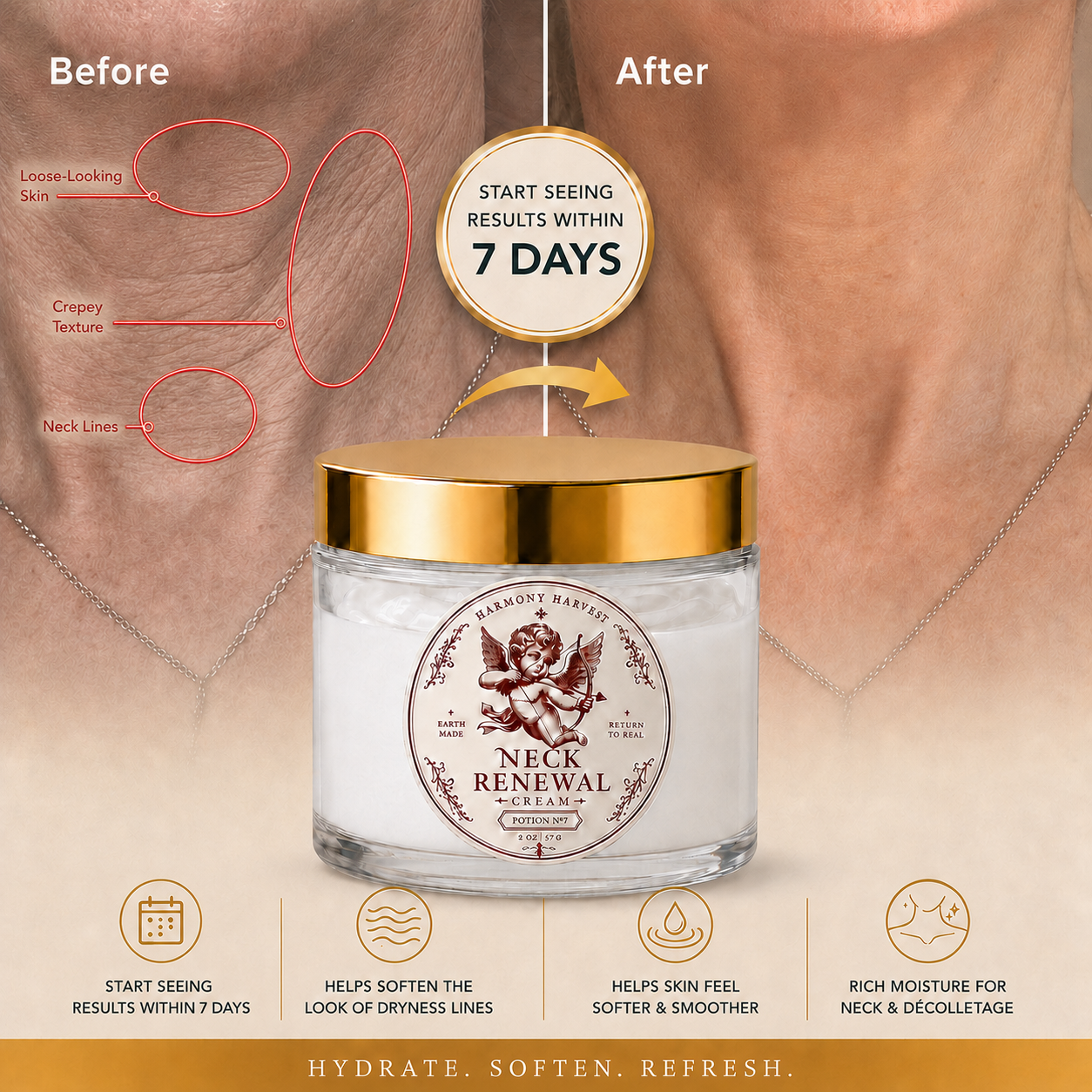 Neck Firming Cream Lift for Wrinkle Neck, Lines & Loose Skin