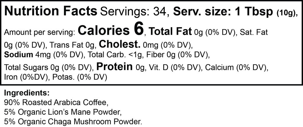 Mind Flow Mushroom Coffee - Medium Roast Arabica Beans with Organic Lion's Mane & Chaga, Low Acidity Adaptogen Coffee for Focus & Energy, Made in USA - 12 oz