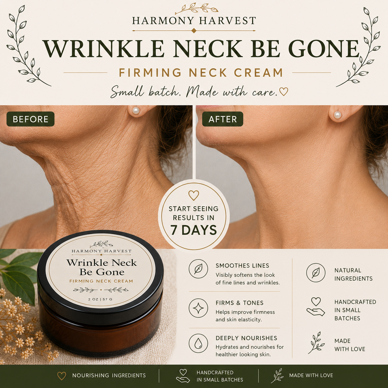 Neck Firming Cream Lift for Wrinkle Neck, Lines & Loose Skin